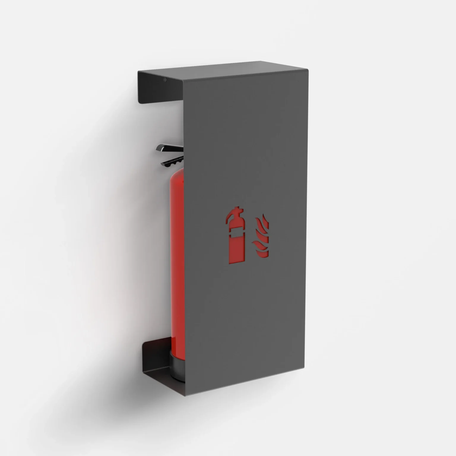 Feuerlöscherhalter in anthrazitfarbenem Design